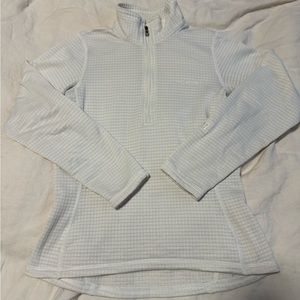 Patagonia white R1 3/4 zip pullover